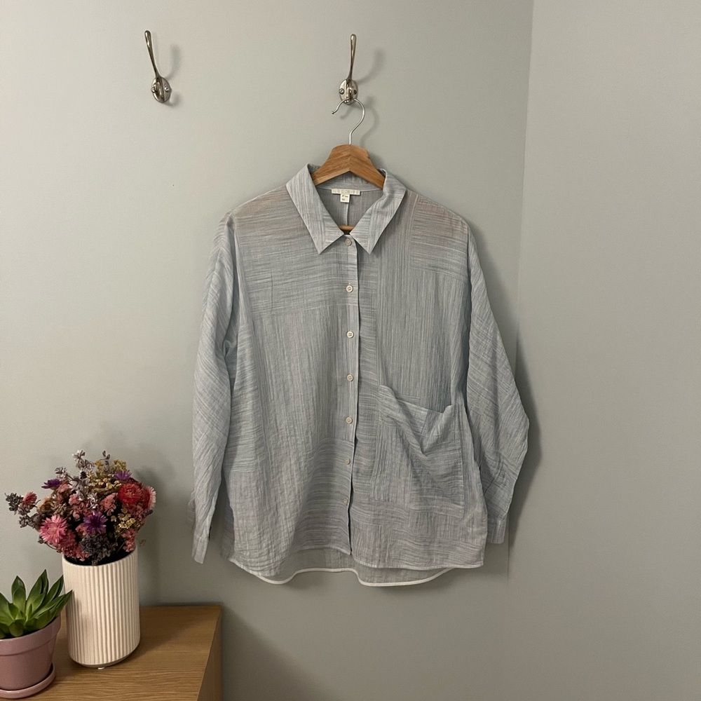 COS Women's Light Blue Button Down Shirt